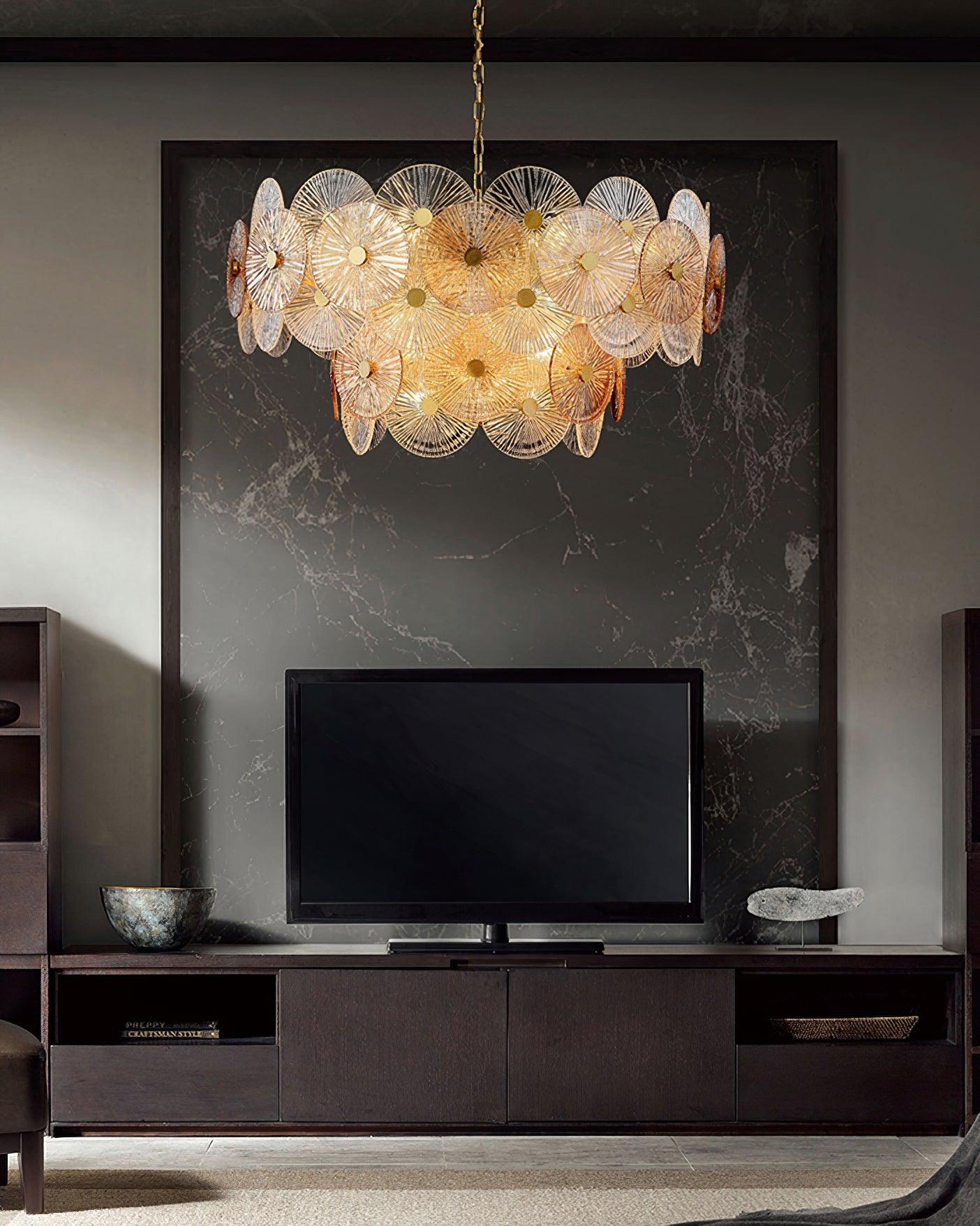 Liororiel Glass Chandelier Light