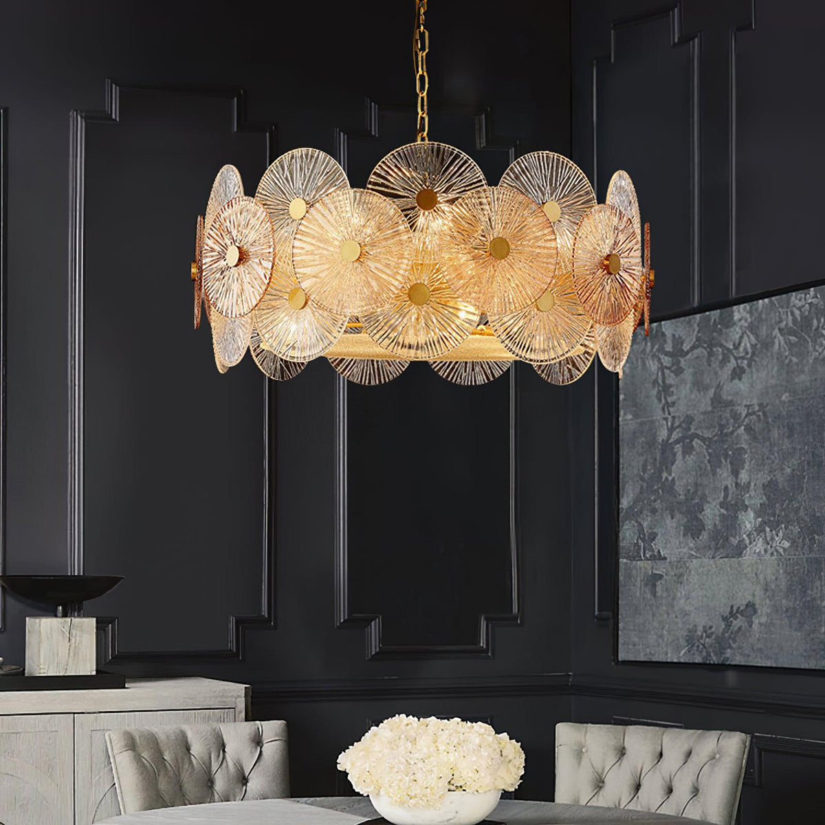 Liororiel Glass Chandelier Light