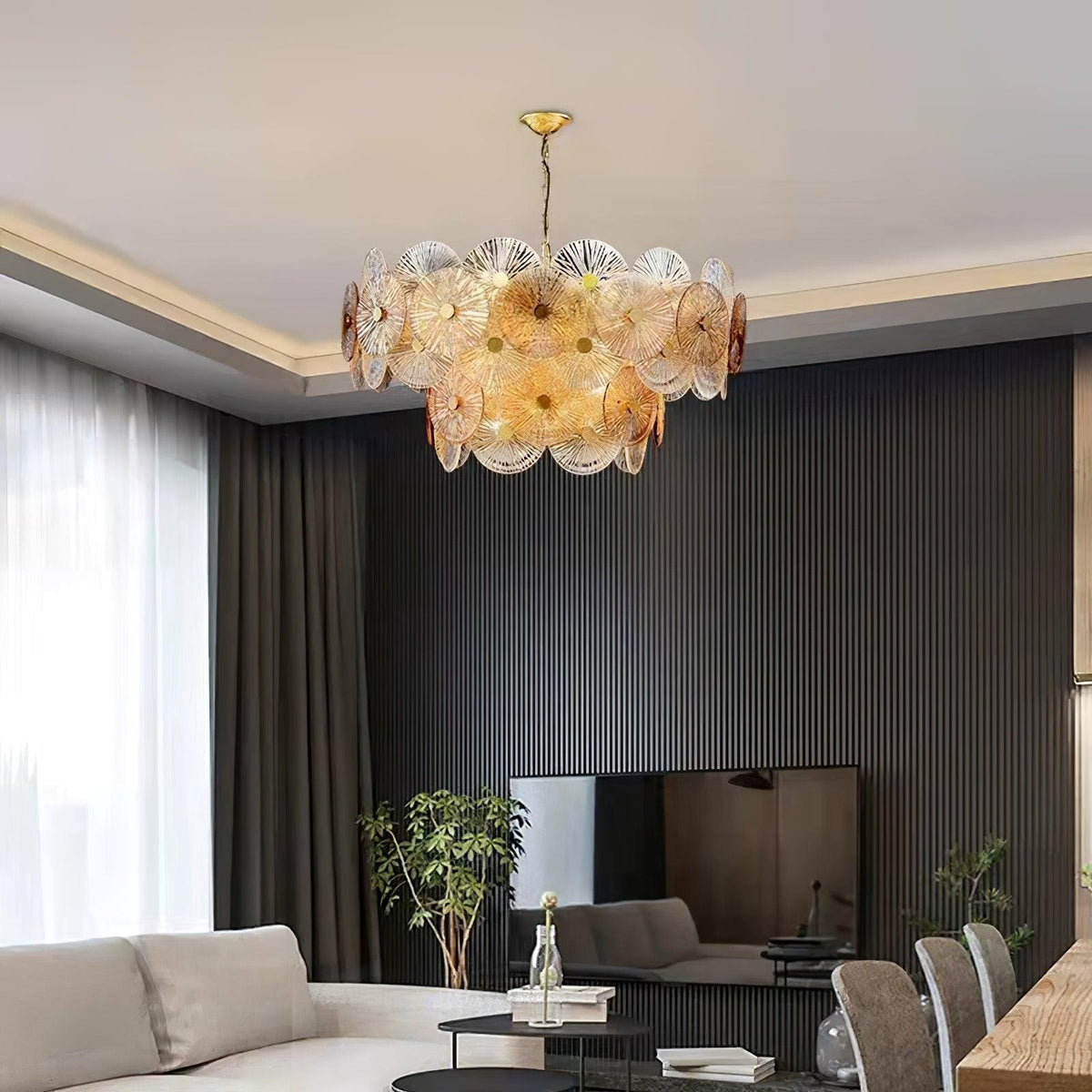 Liororiel Glass Chandelier Light