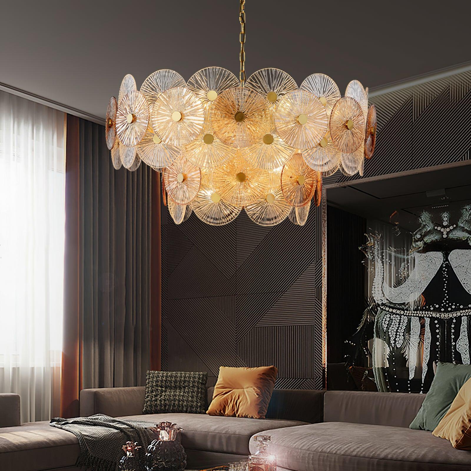 Liororiel Glass Chandelier Light