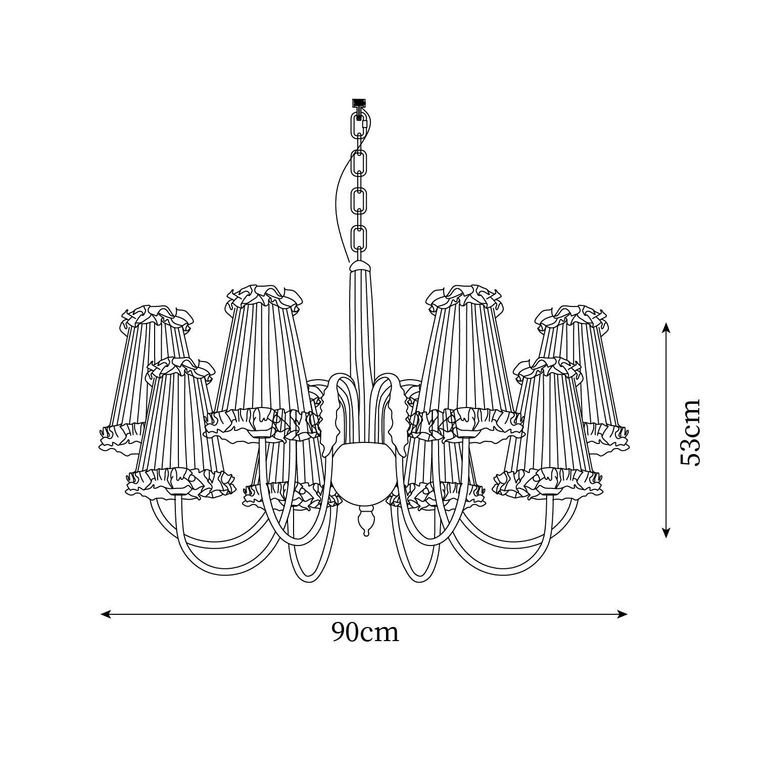Faylin Vintage Brass Chandelier with Pleated Shades - Neutral Decor