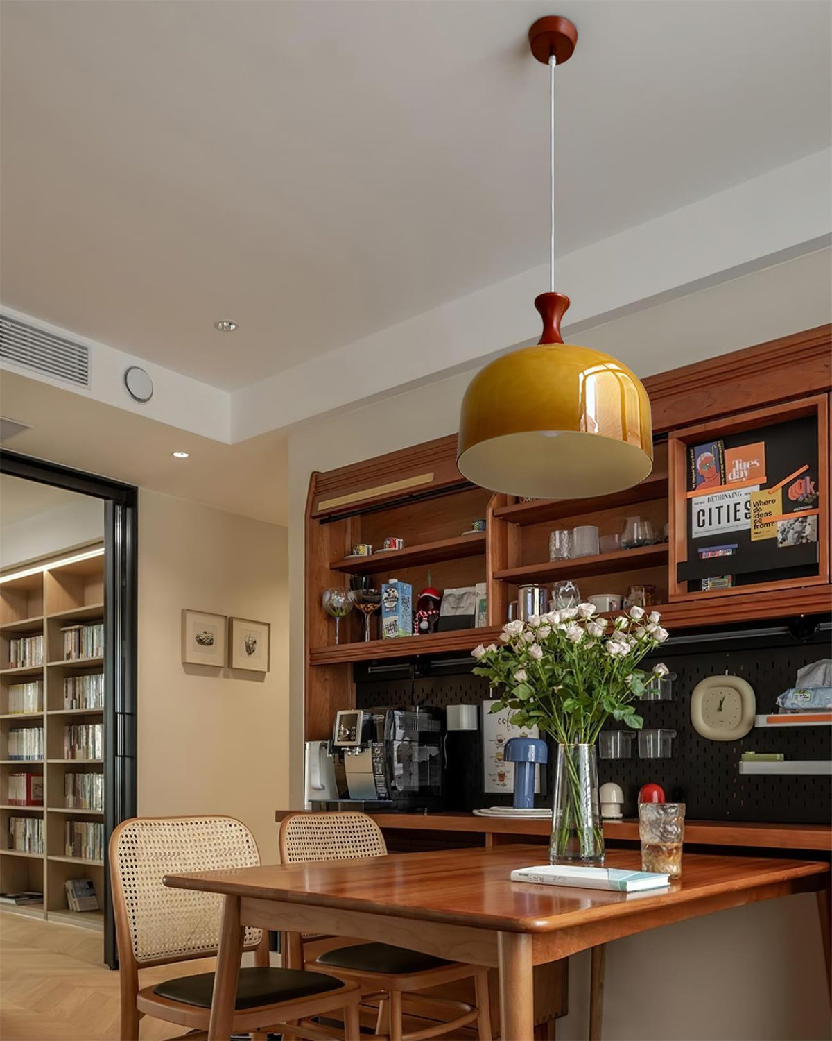 Lioraer Glass Retro Pendant Light