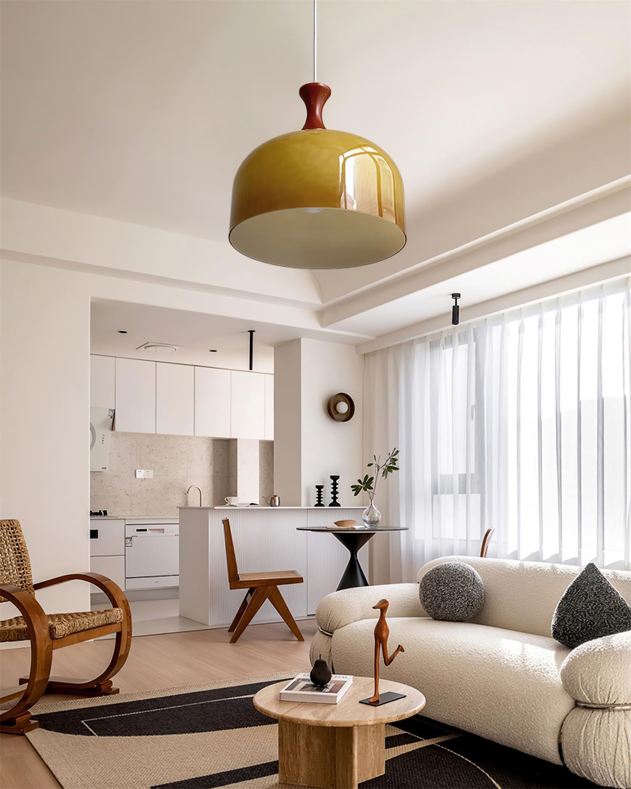Lioraer Glass Retro Pendant Light