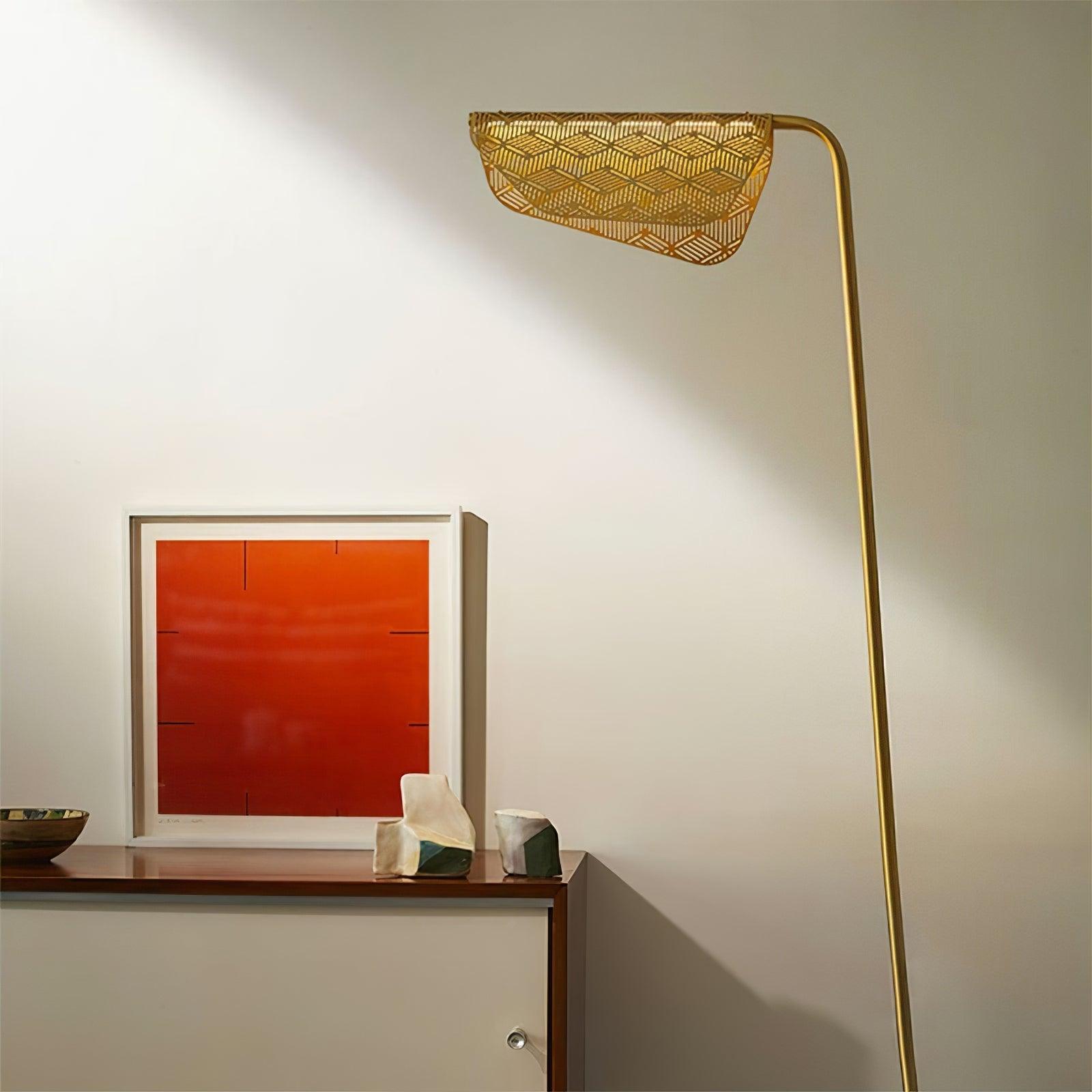 Triad Gold Geometric Floor Lamp