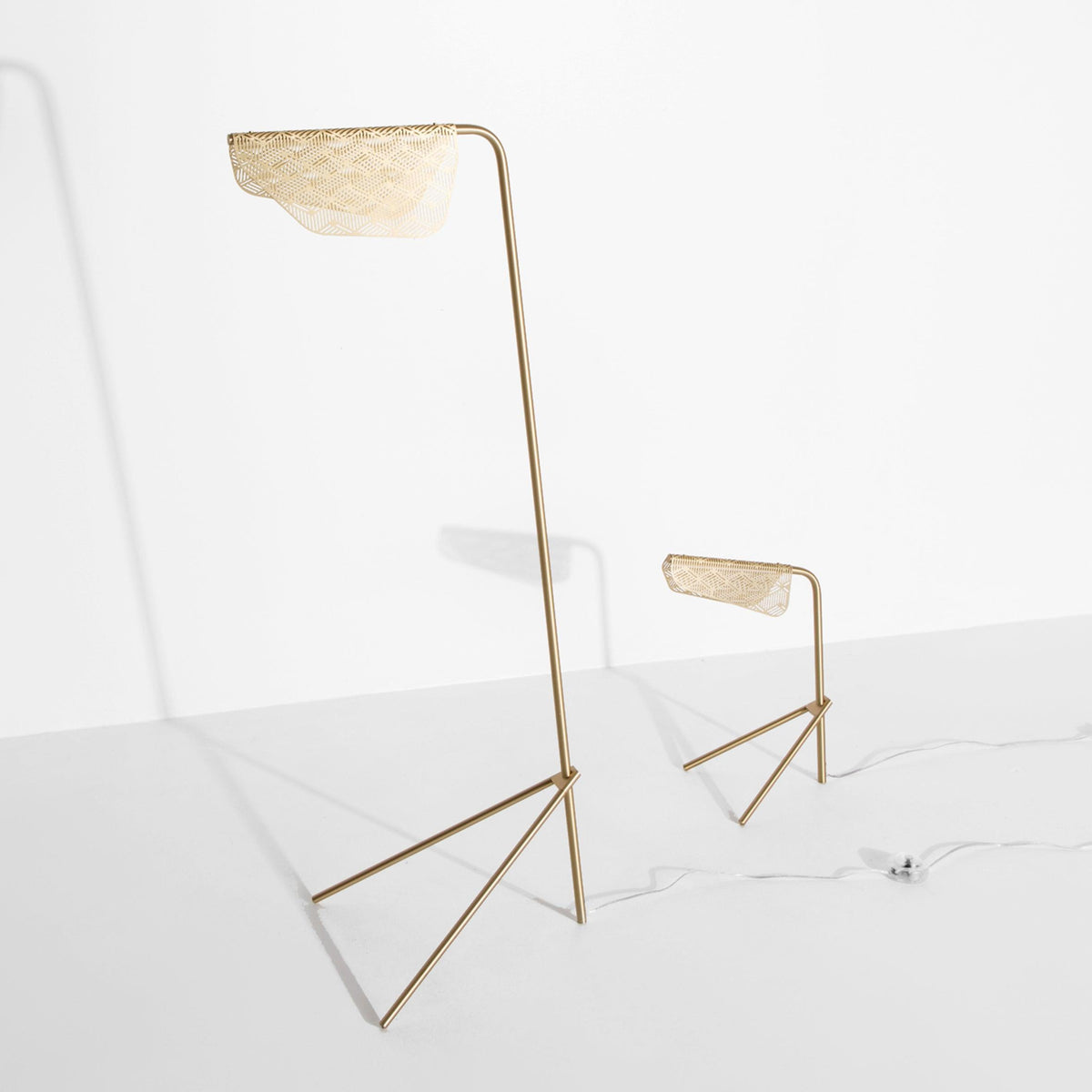 Triad Gold Geometric Floor Lamp