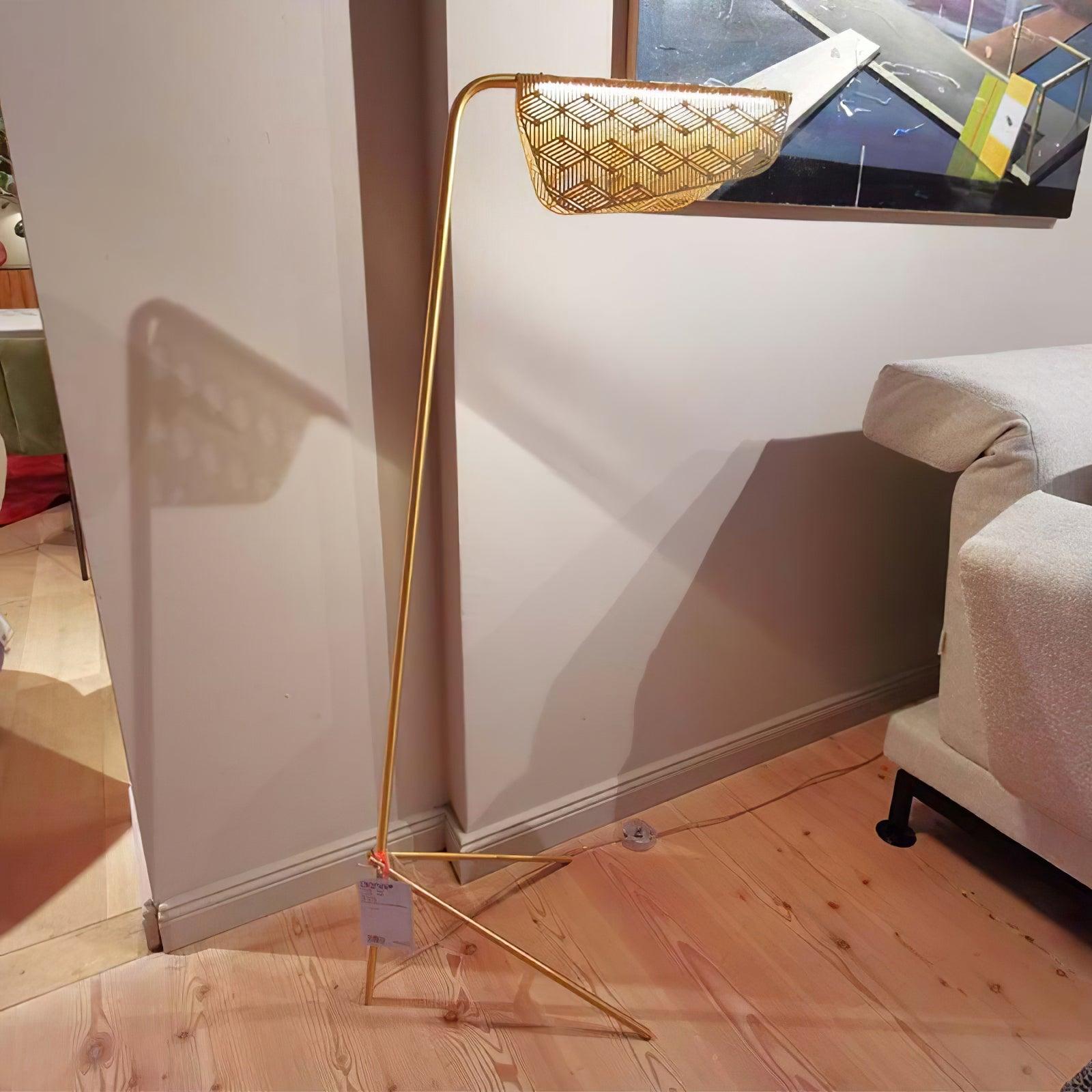 Triad Gold Geometric Floor Lamp
