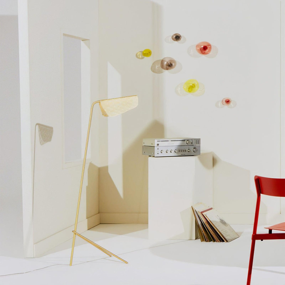 Triad Gold Geometric Floor Lamp