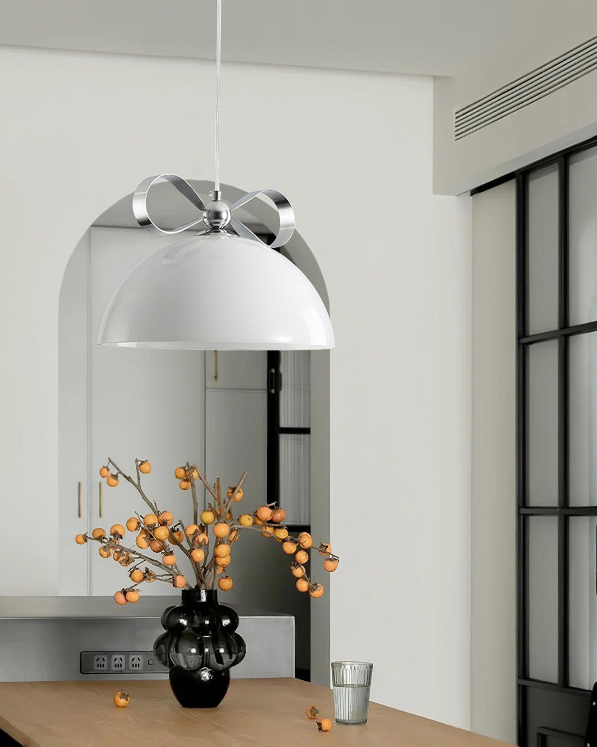 Celirina Pendant Light Glass Amber Dining