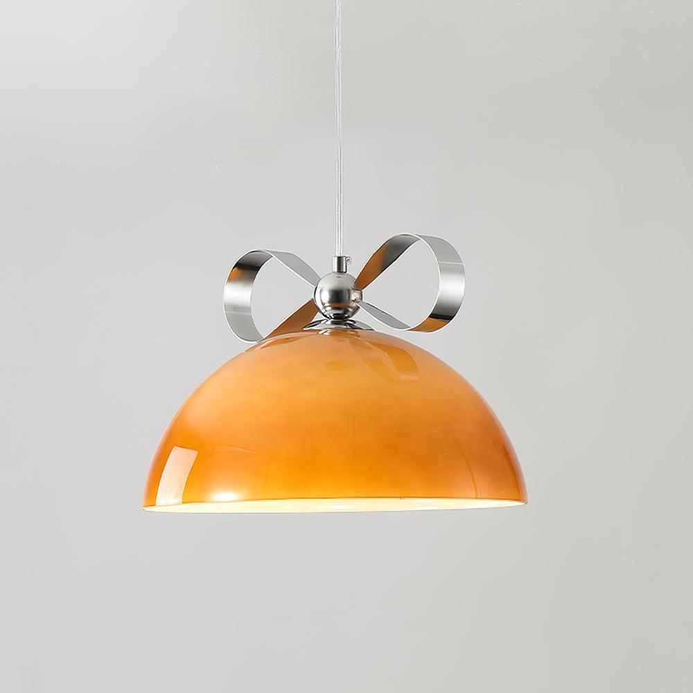 Celirina Pendant Light Glass Amber Dining