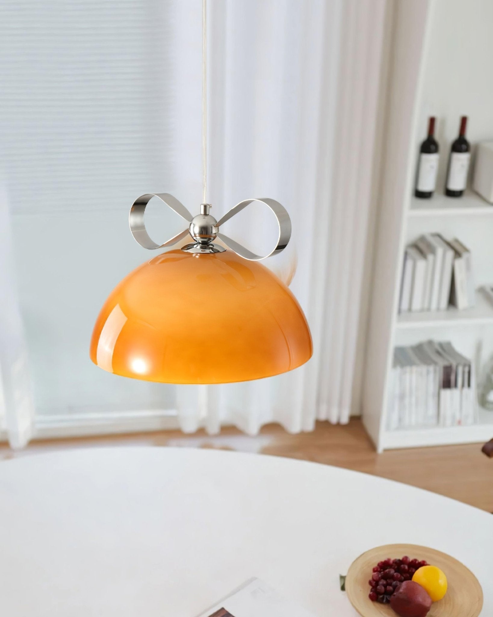 Celirina Pendant Light Glass Amber Dining