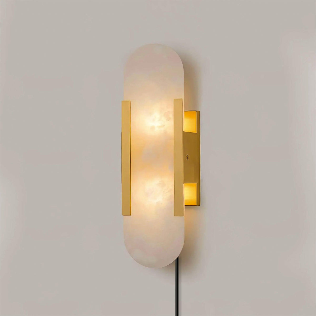 Bano Oblong Alabaster Plug Wall Light