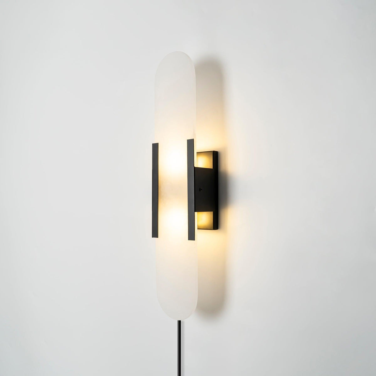Bano Oblong Alabaster Plug Wall Light