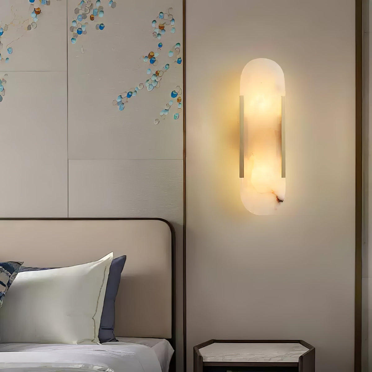 Veo Luxury Alabaster Wall Lamp - Neutral Decor