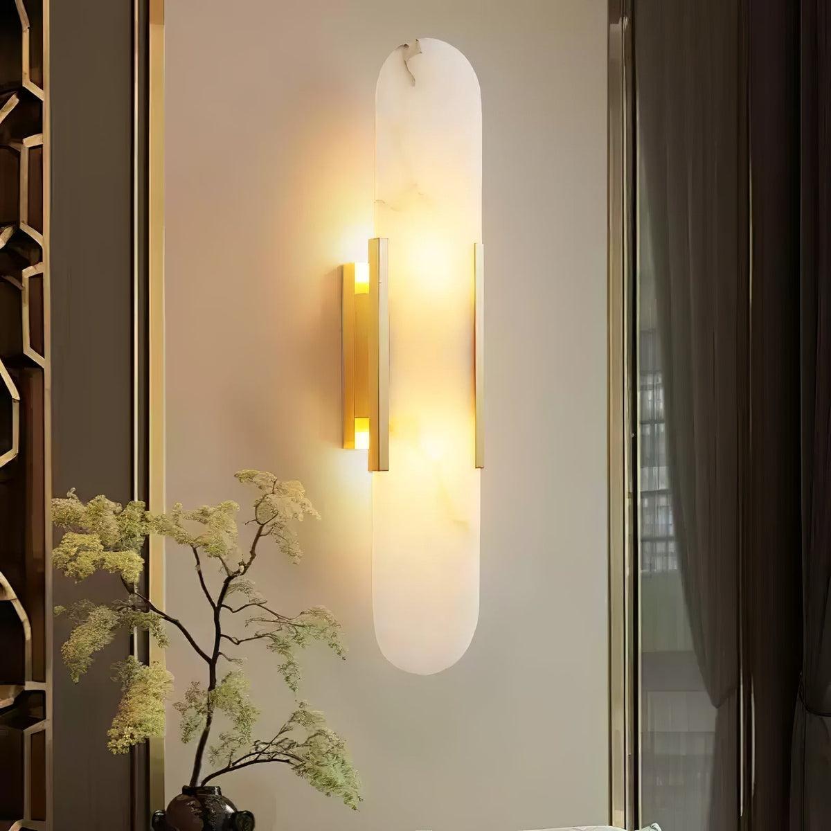 Veo Luxury Alabaster Wall Lamp - Neutral Decor