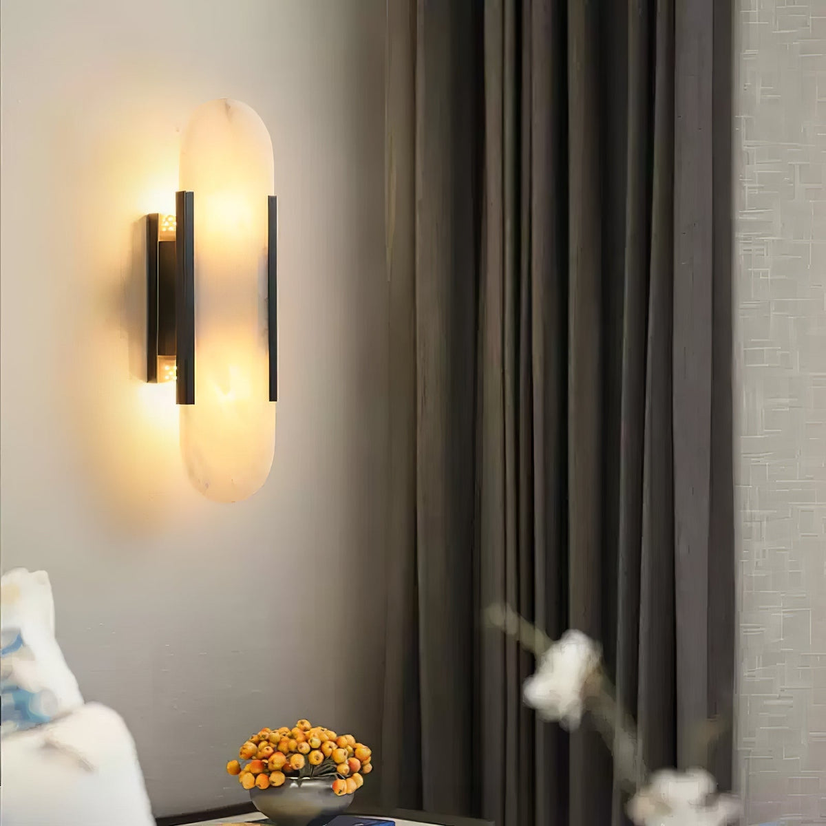 Veo Luxury Alabaster Wall Lamp - Neutral Decor