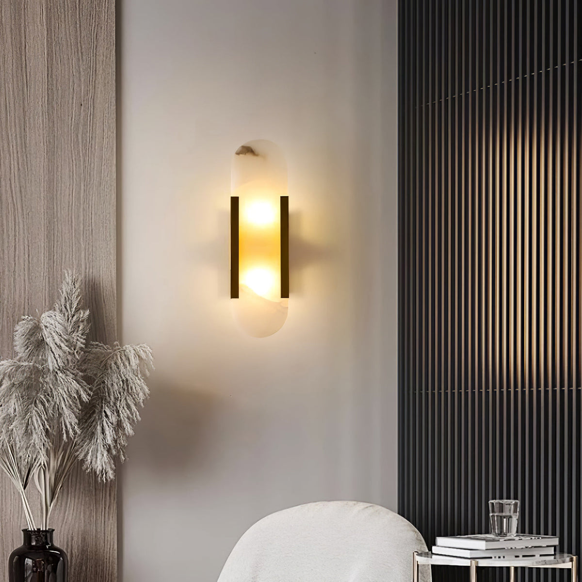 Veo Luxury Alabaster Wall Lamp - Neutral Decor