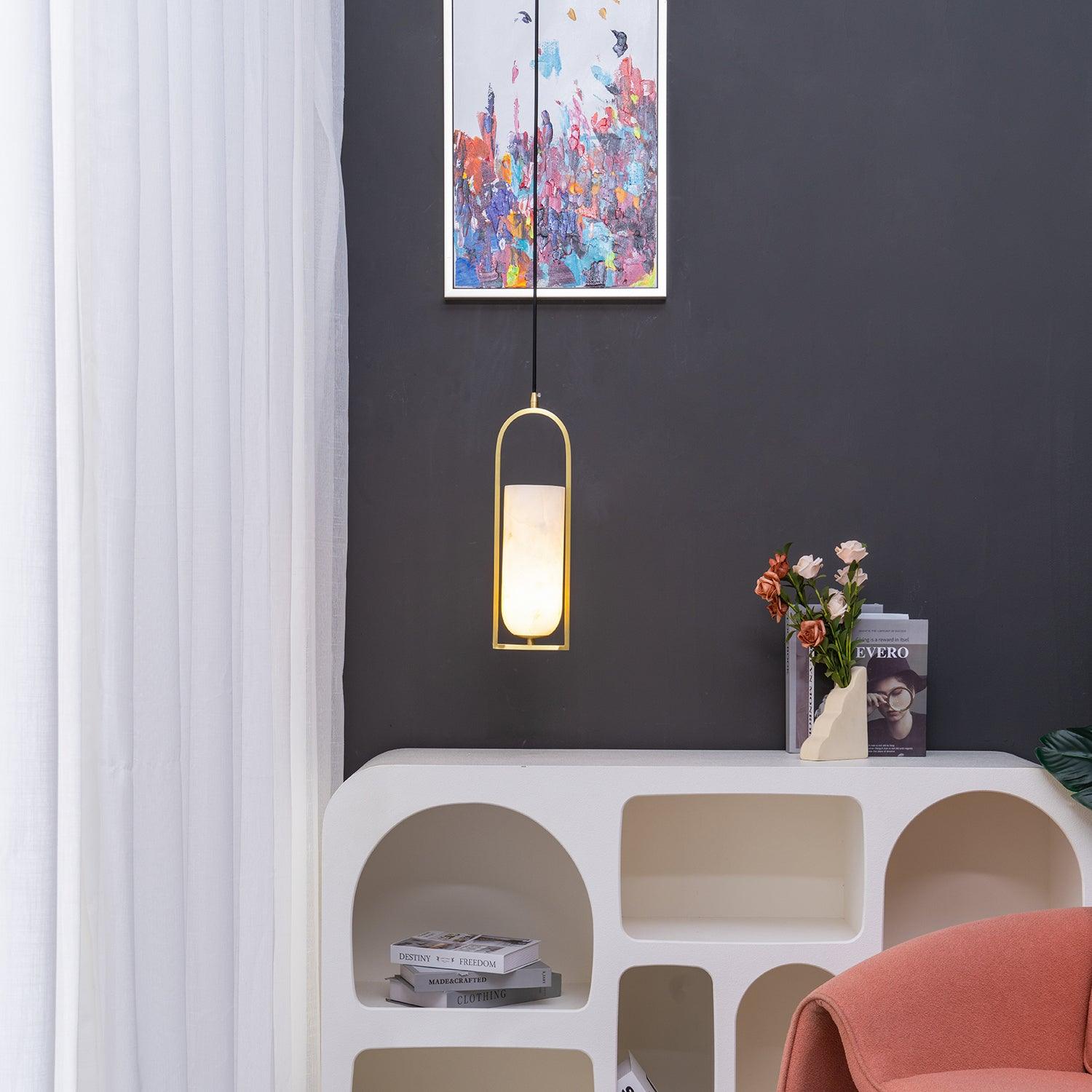 Svala Arch Alabaster Pendant Light