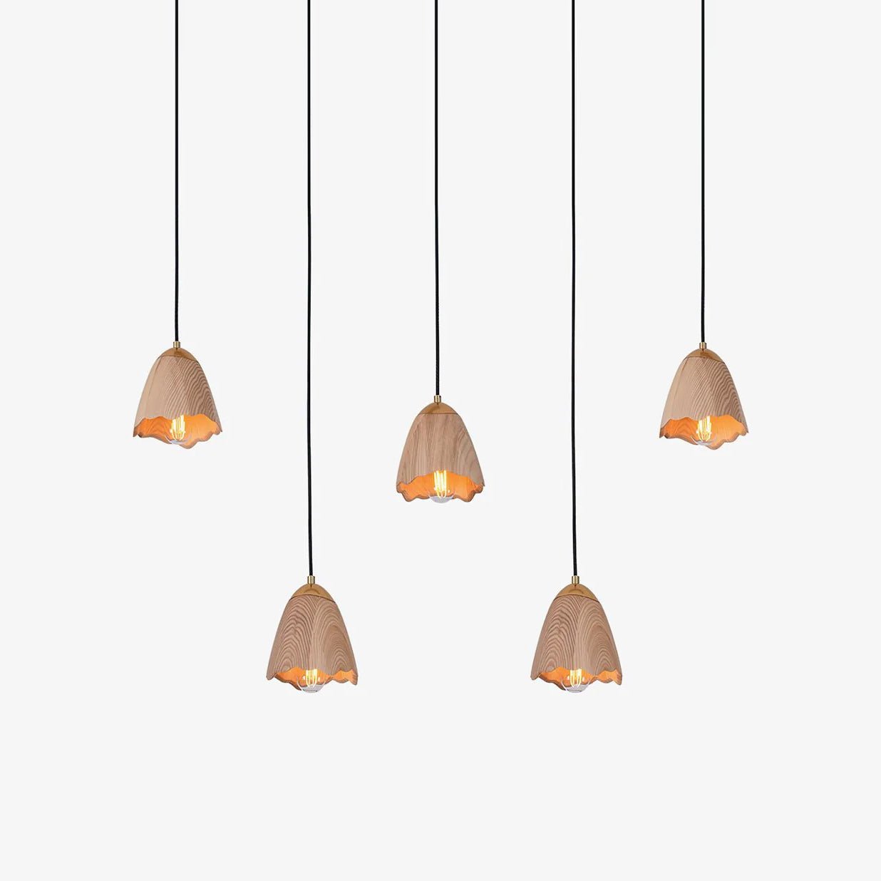 Sartin Modern Minimalist Bell Wood Pendant Lamp