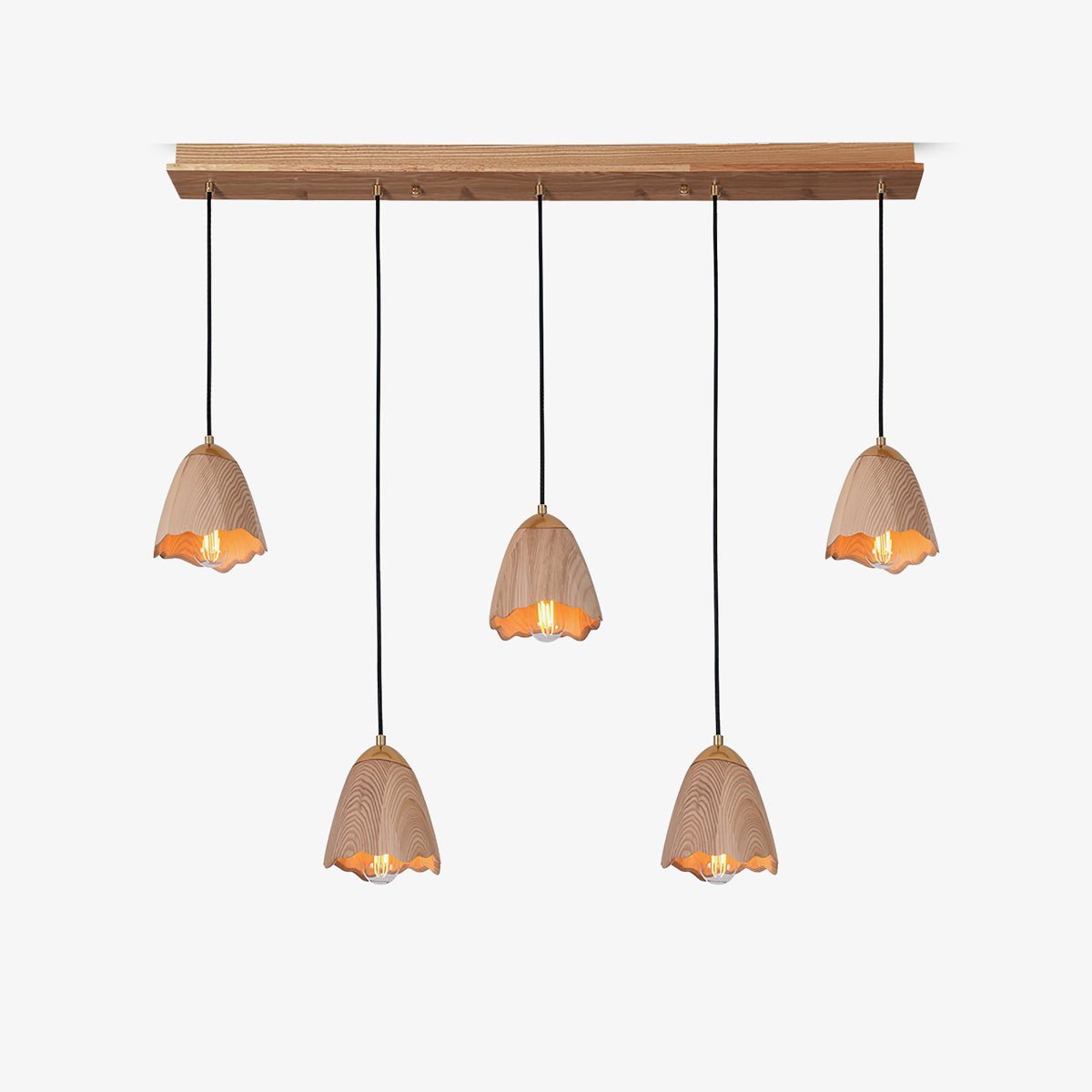 Sartin Modern Minimalist Bell Wood Pendant Lamp