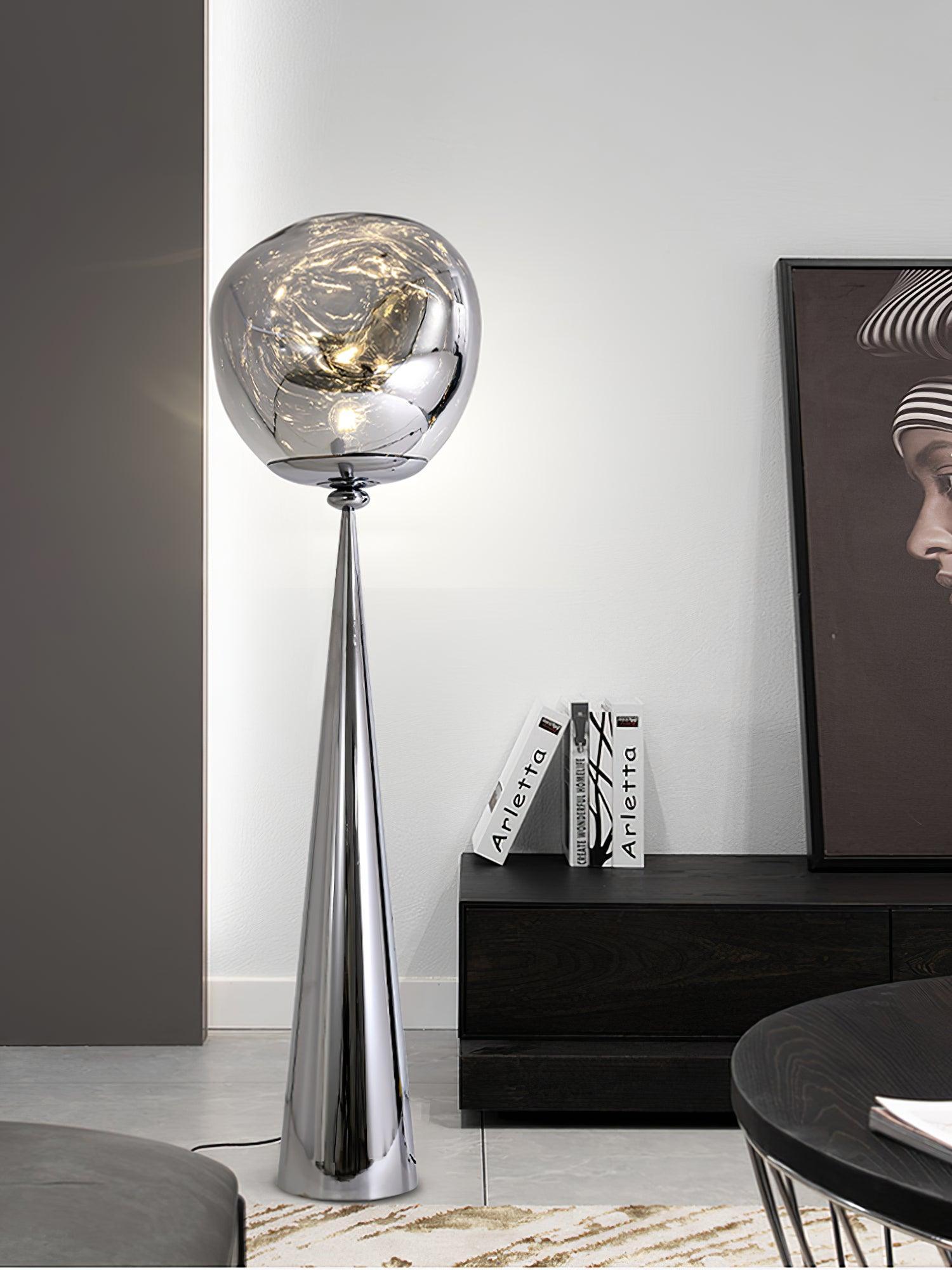 Ovexin Gray Contemporary Floor Lamp