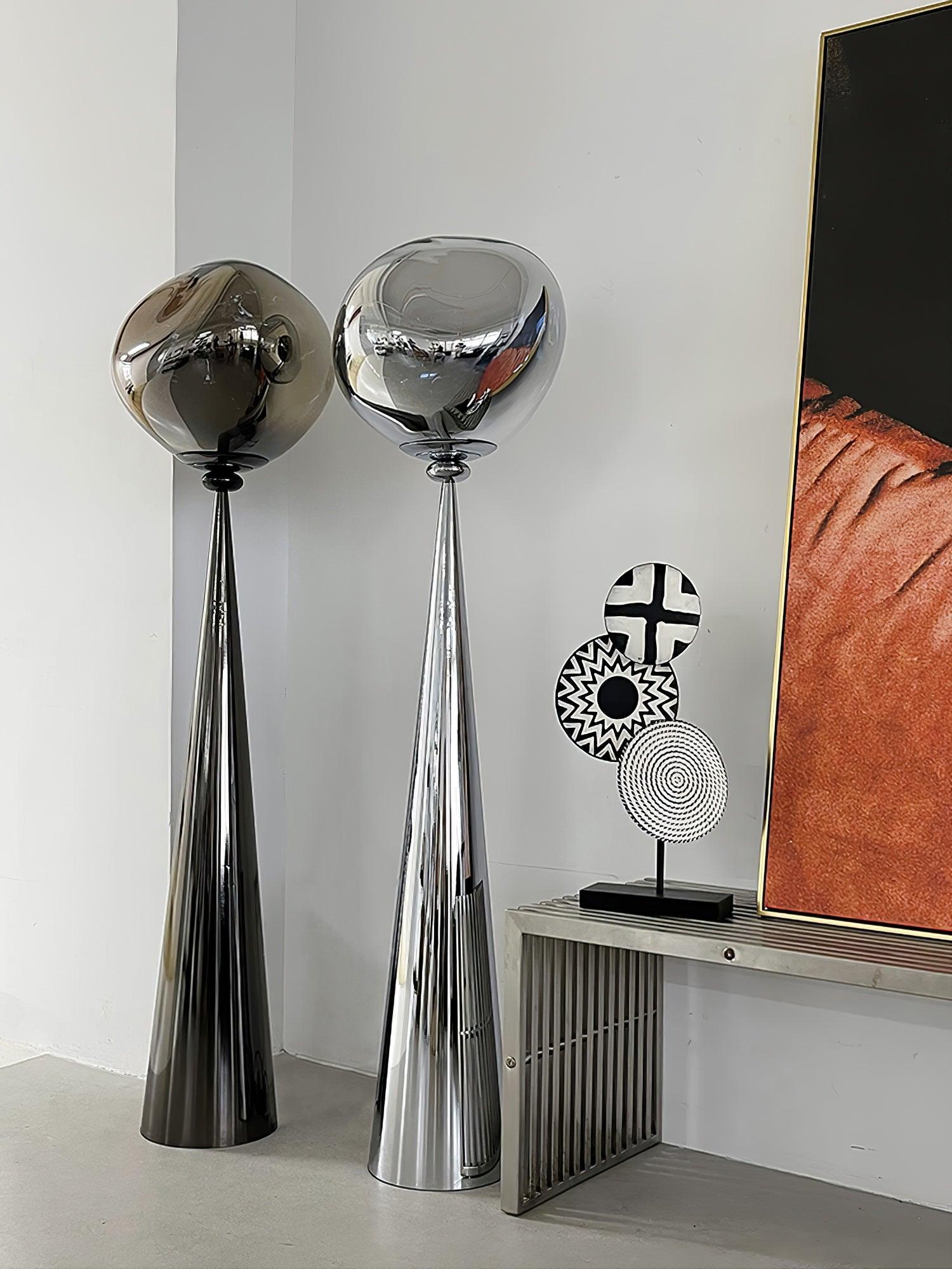 Ovexin Gray Contemporary Floor Lamp