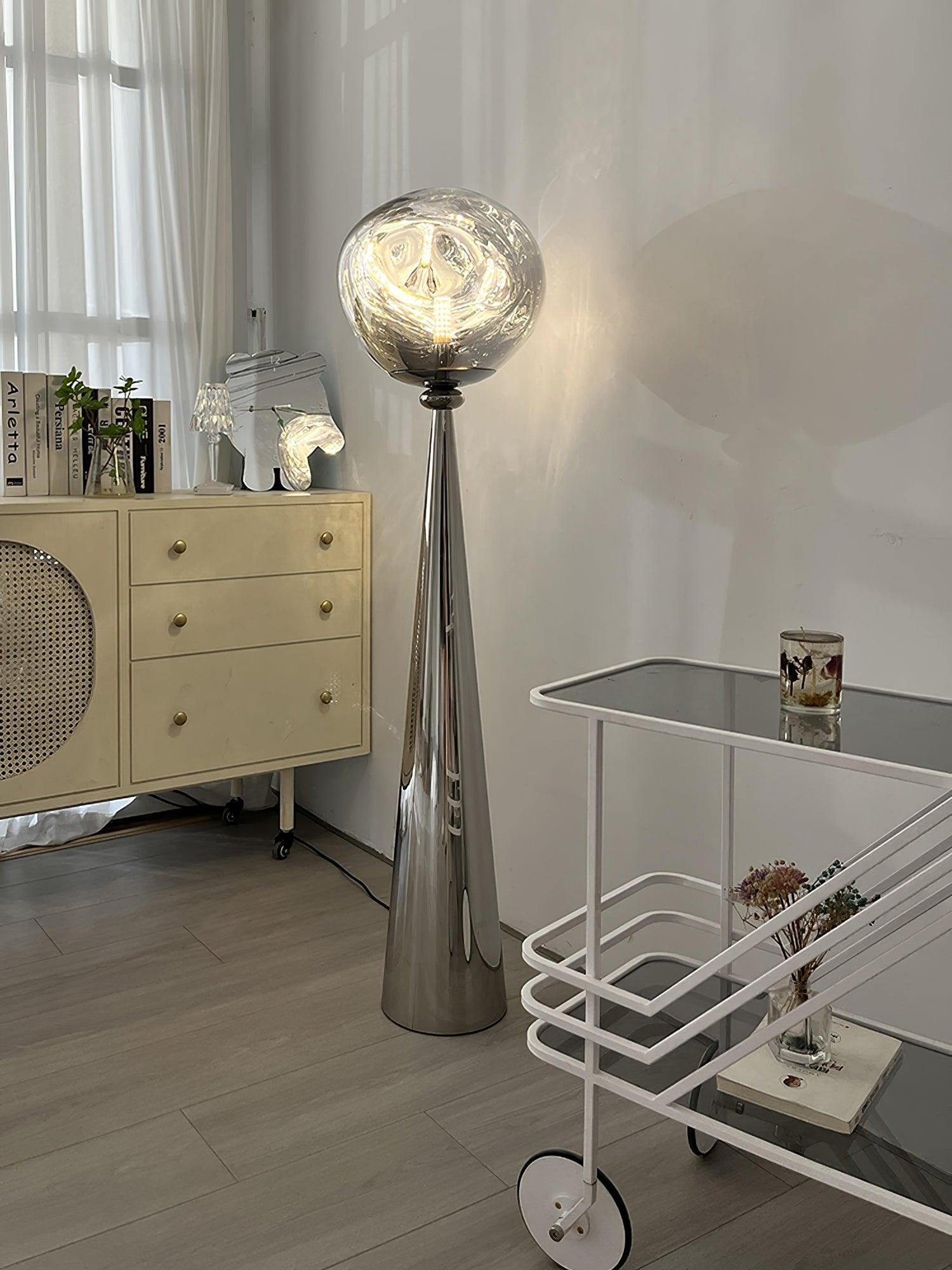 Ovexin Gray Contemporary Floor Lamp