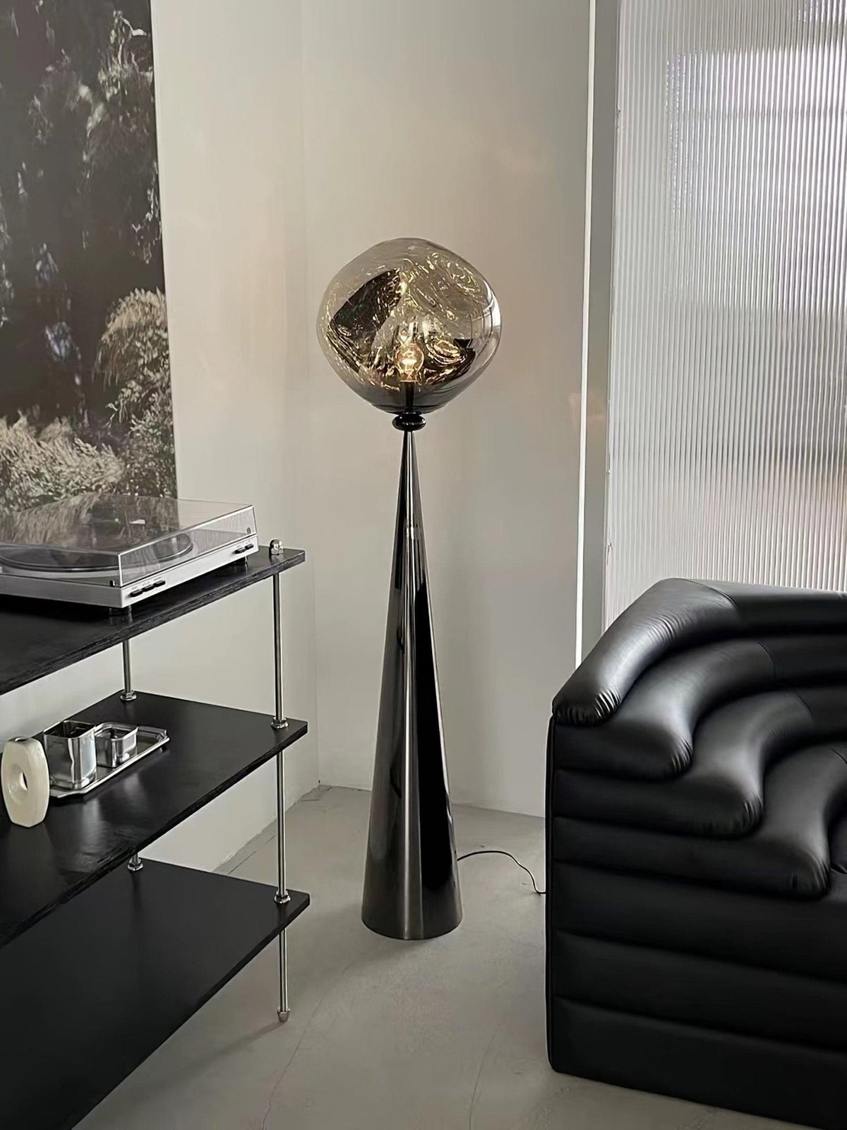 Ovexin Gray Contemporary Floor Lamp