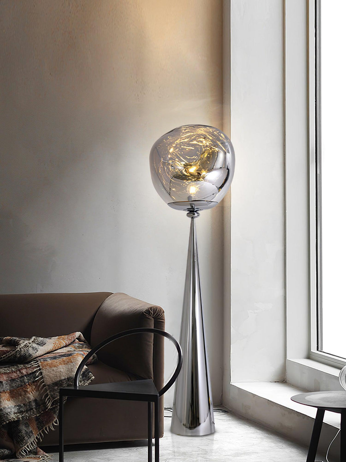 Ovexin Gray Contemporary Floor Lamp