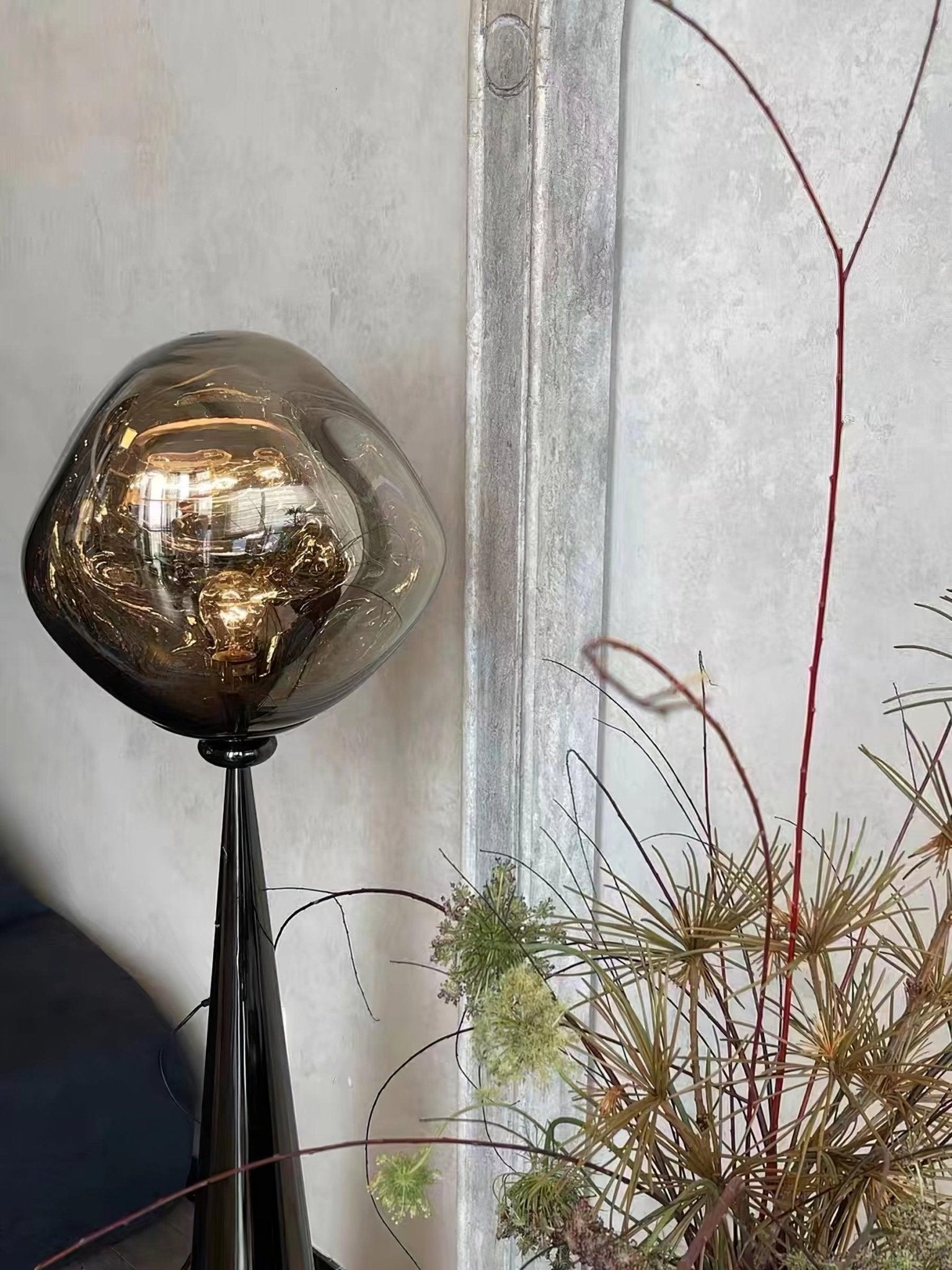Ovexin Gray Contemporary Floor Lamp