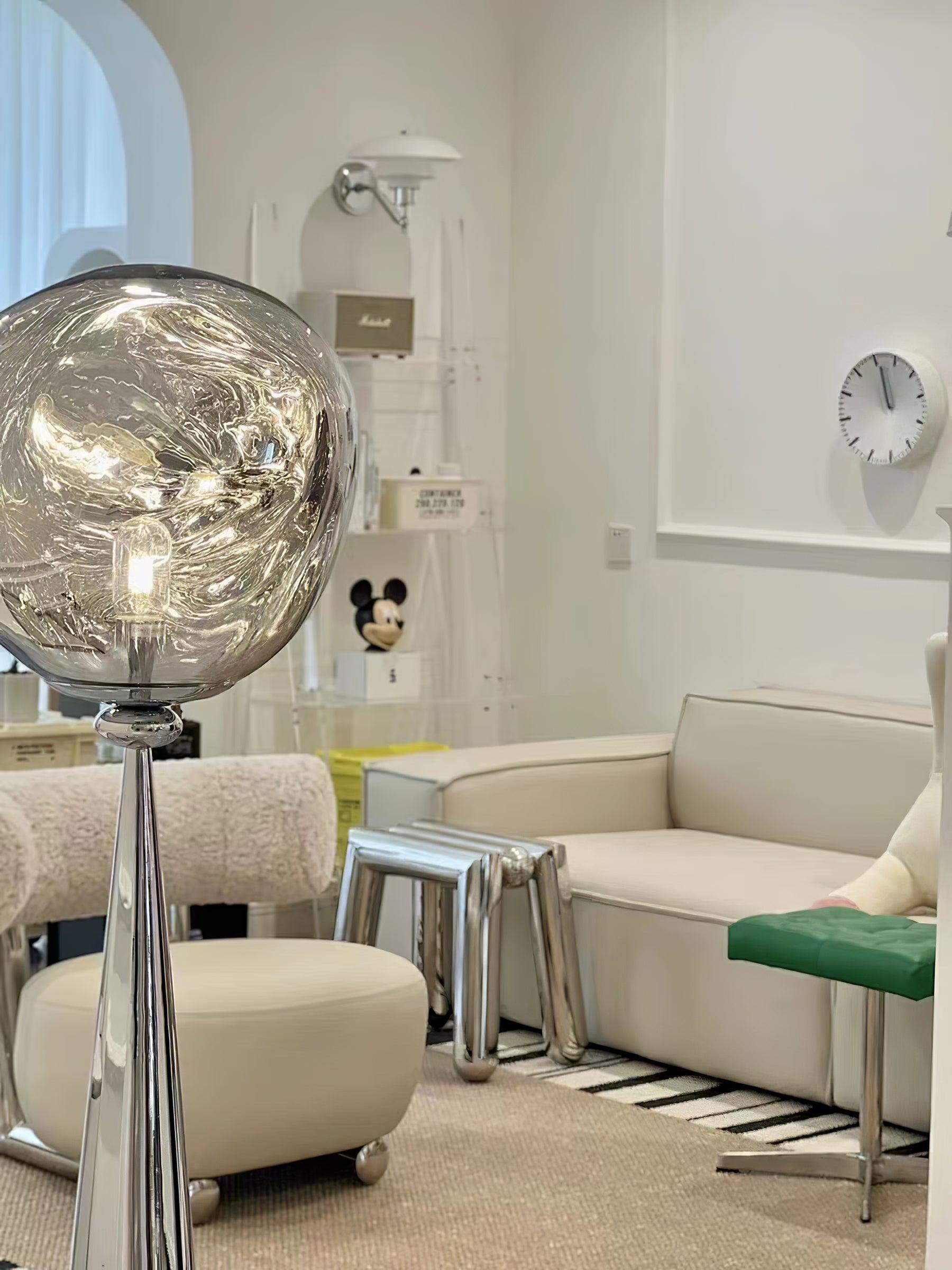 Ovexin Gray Contemporary Floor Lamp