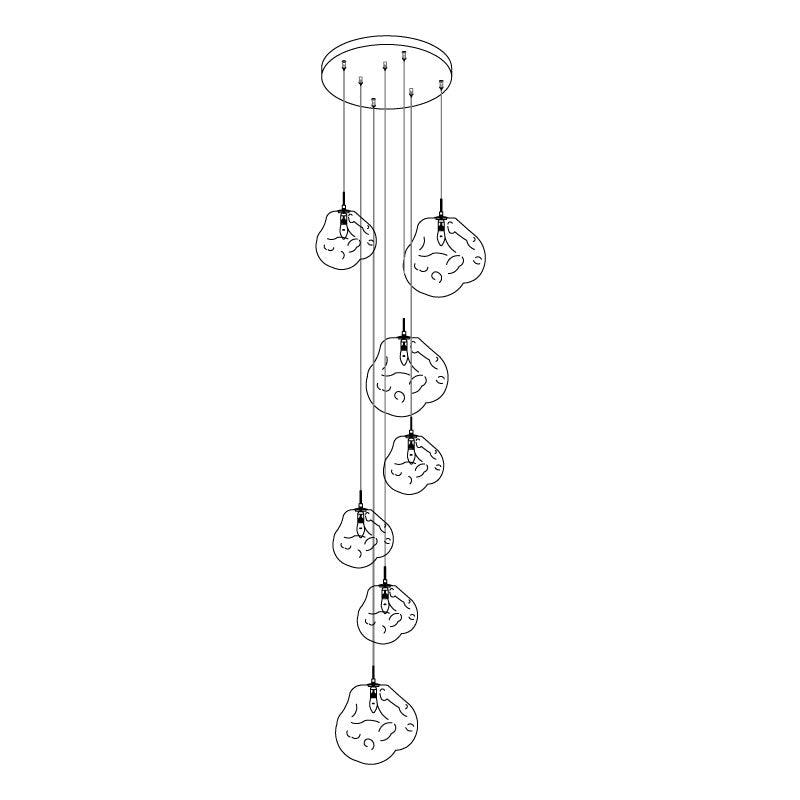 Daria Pendant Lamp Irregular Cluster Sculptural