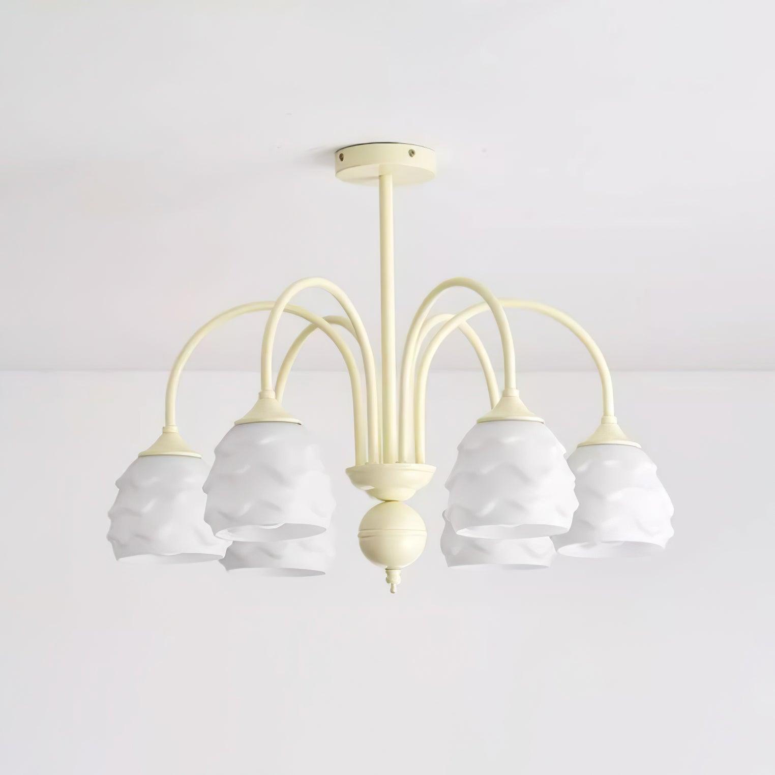 Veluissa Chandelier Melting Ice Cream Milky Glass