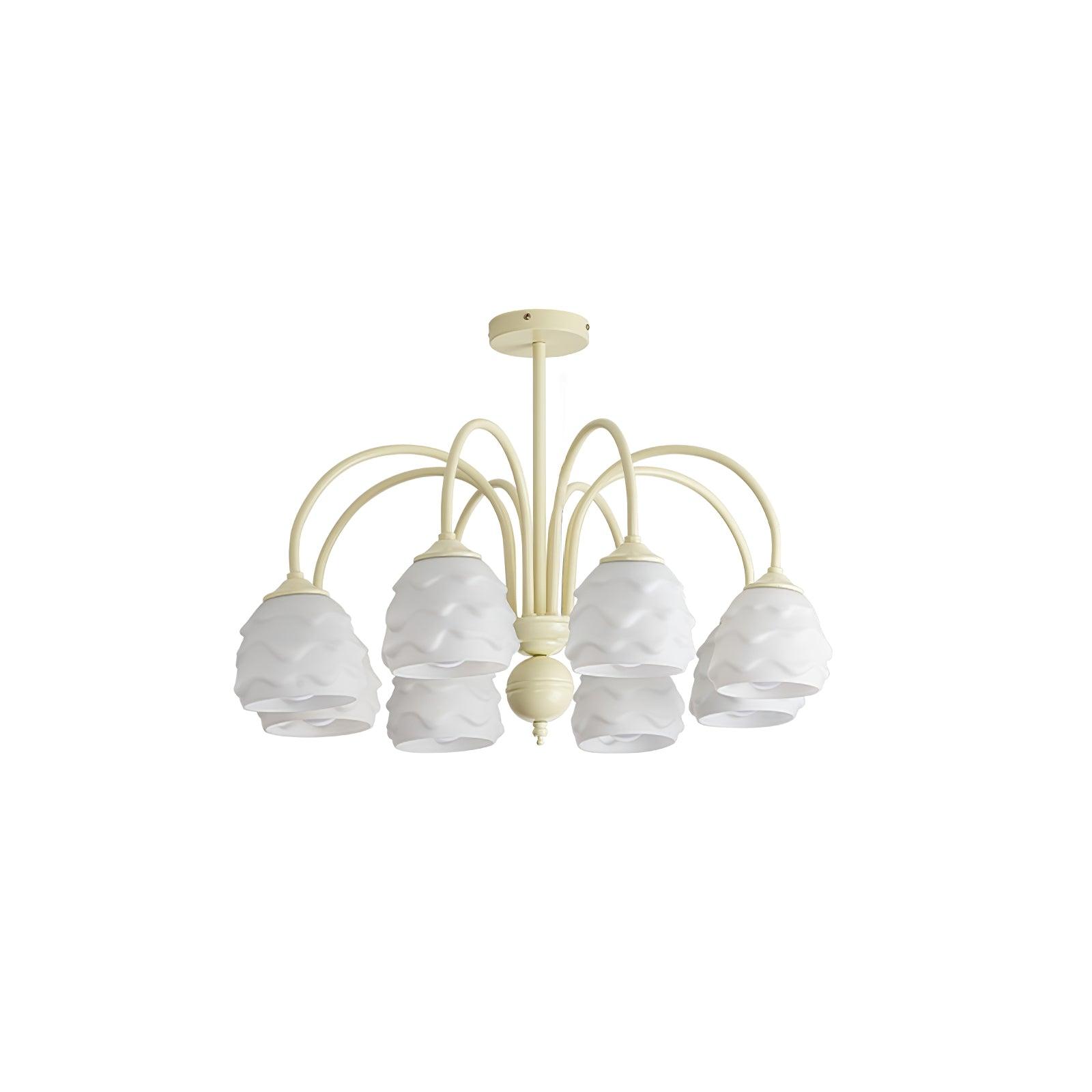 Veluissa Chandelier Melting Ice Cream Milky Glass
