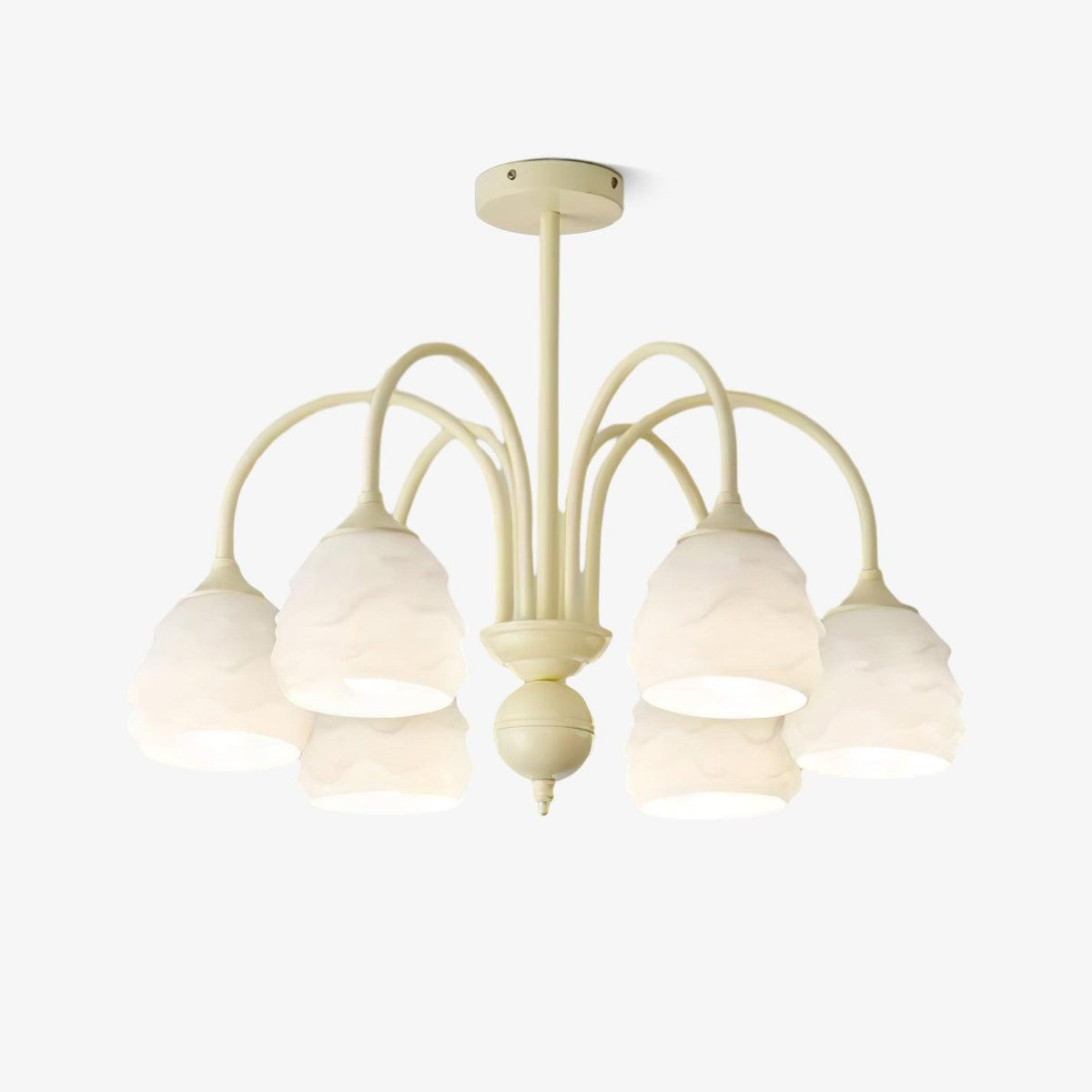 Veluissa Chandelier Melting Ice Cream Milky Glass