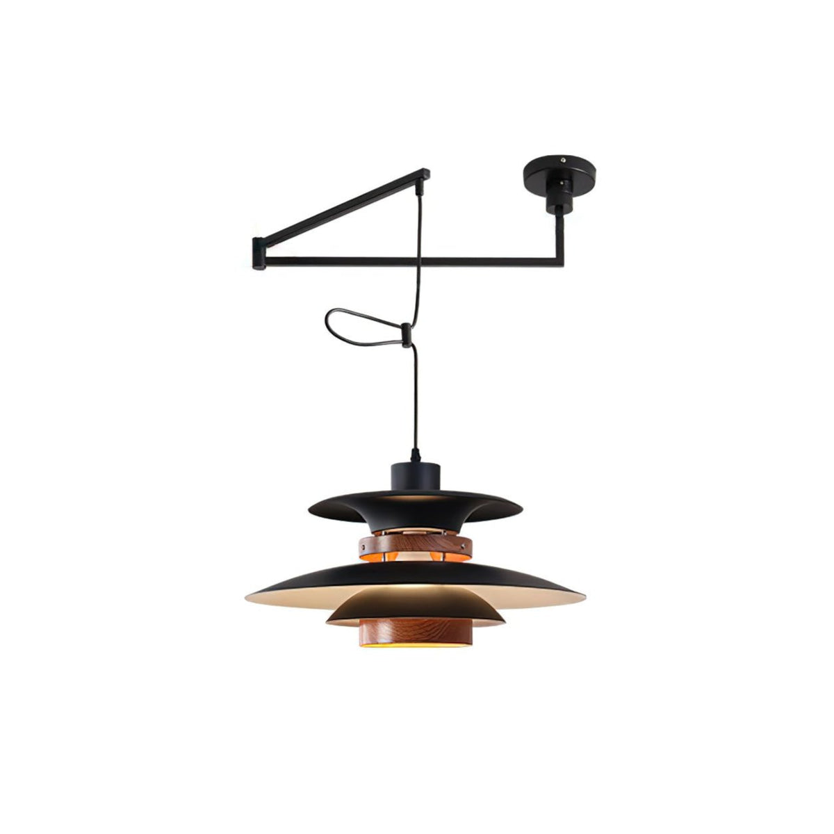 Sylania Steel & Wood Pendant Lamp