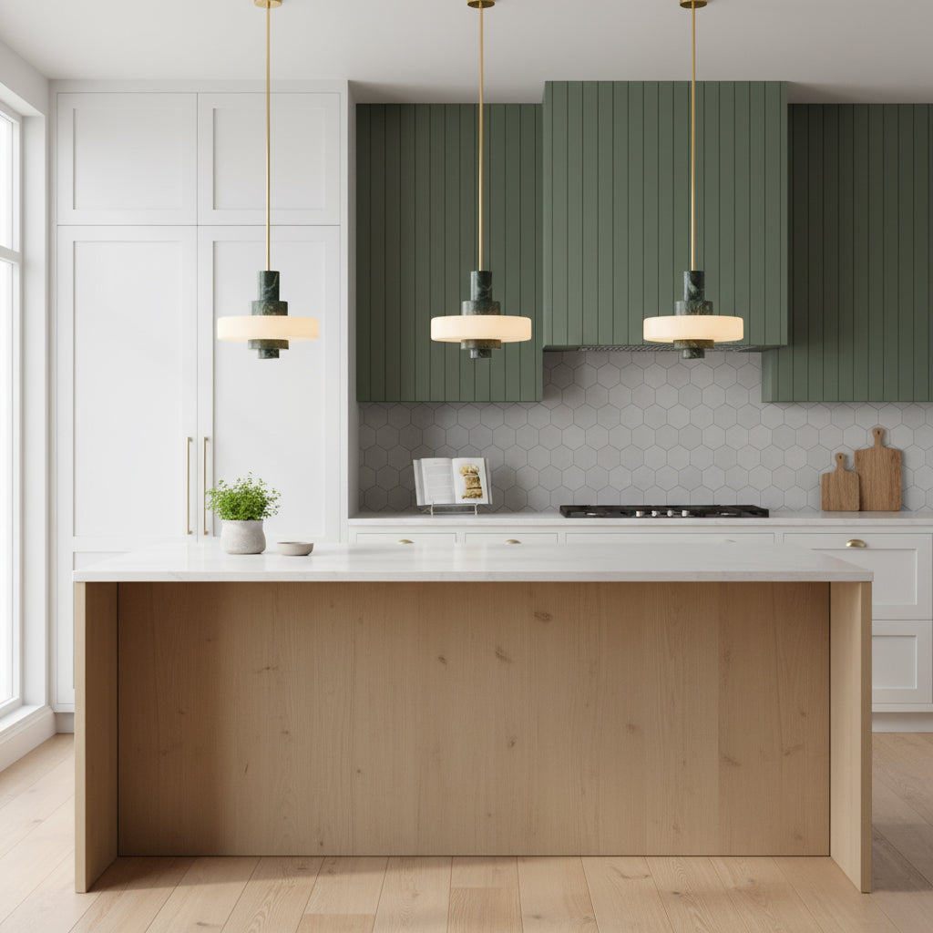 Mercury Green Marble Pendant Lamp