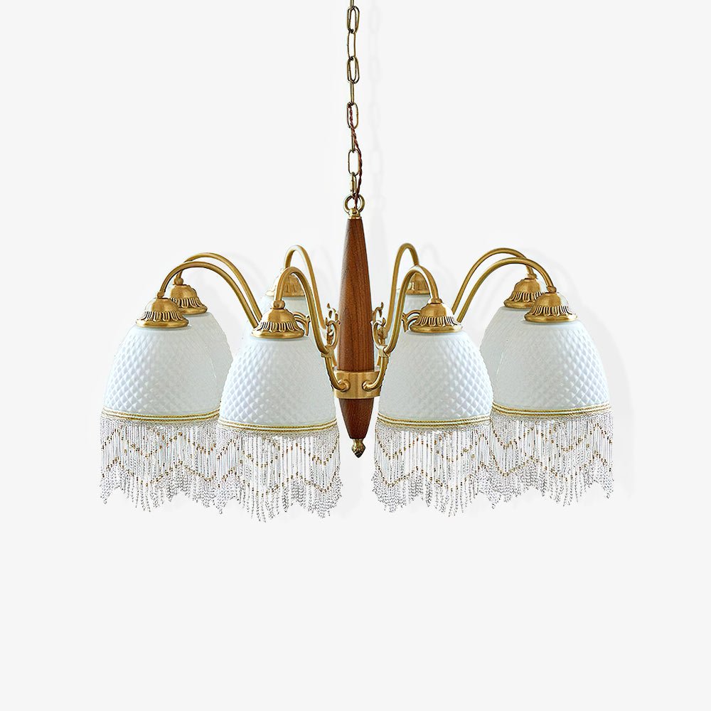 Yave Chandelier Tassel Glass Vintage