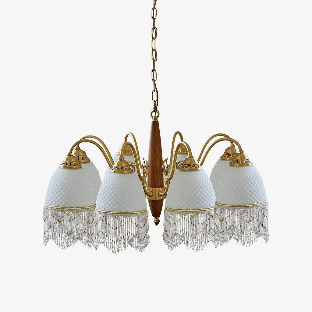 Yave Chandelier Tassel Glass Vintage
