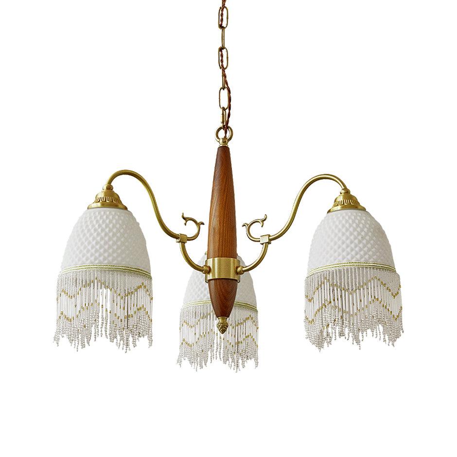 Yave Chandelier Tassel Glass Vintage