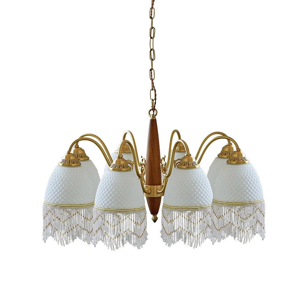 Yave Chandelier Tassel Glass Vintage