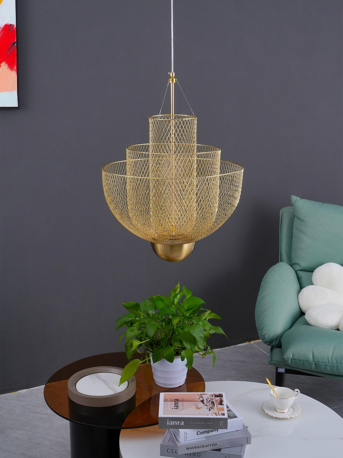 Terielissa Chandelier Meshmatics Hanging Radiant