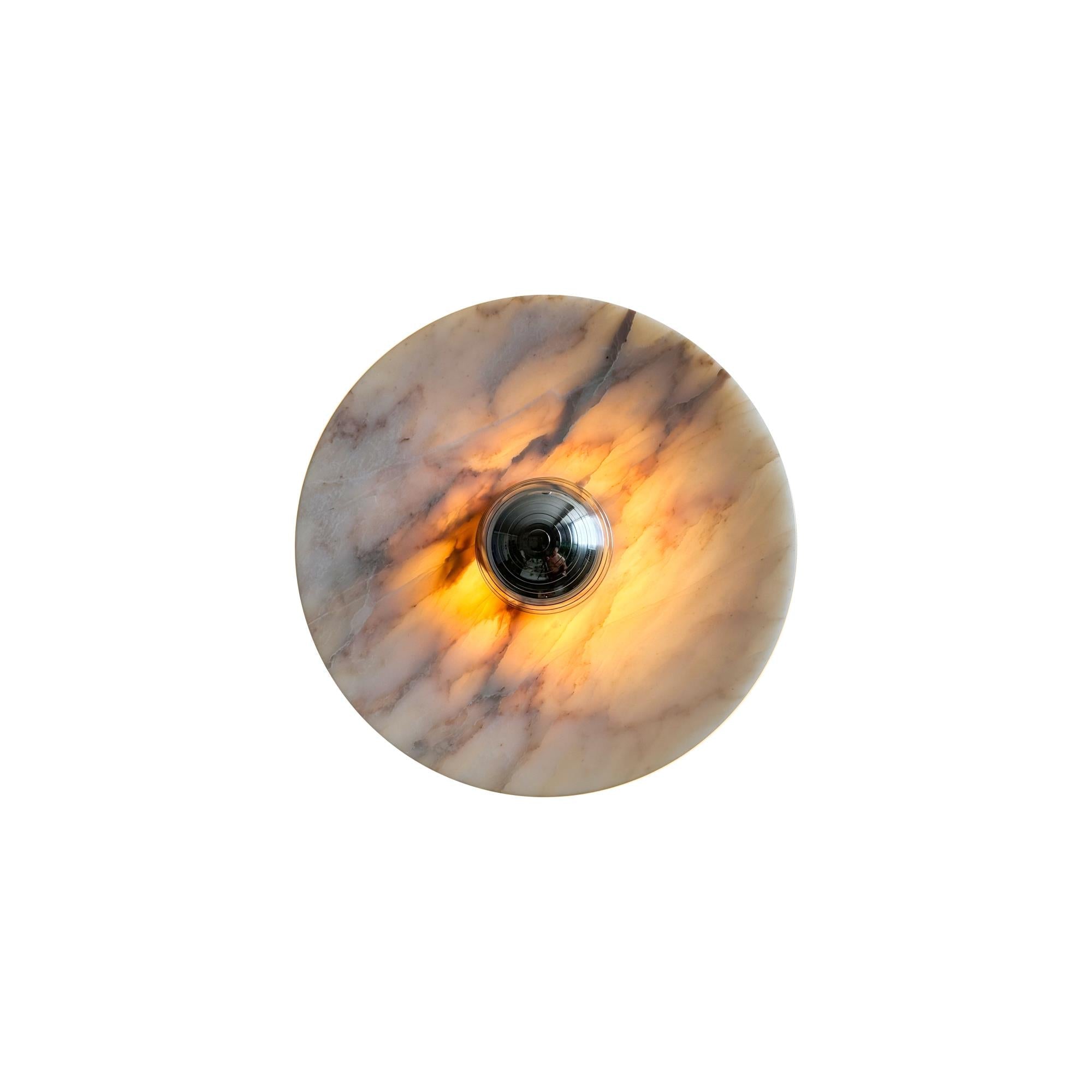 Alba Modern Minimalist Chrome Marble Wall Lamp