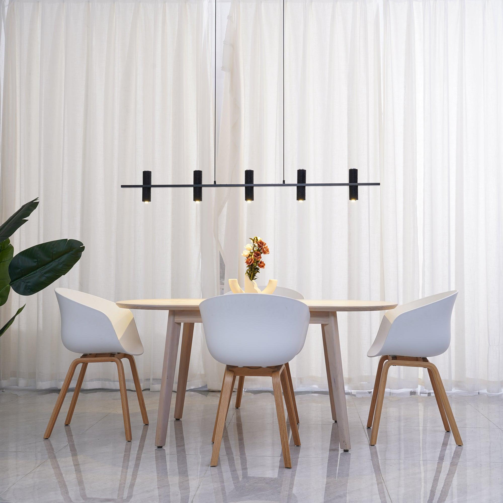 Nernis Pendant Lamp Parallel  Black Travertine  Minimalist Linear
