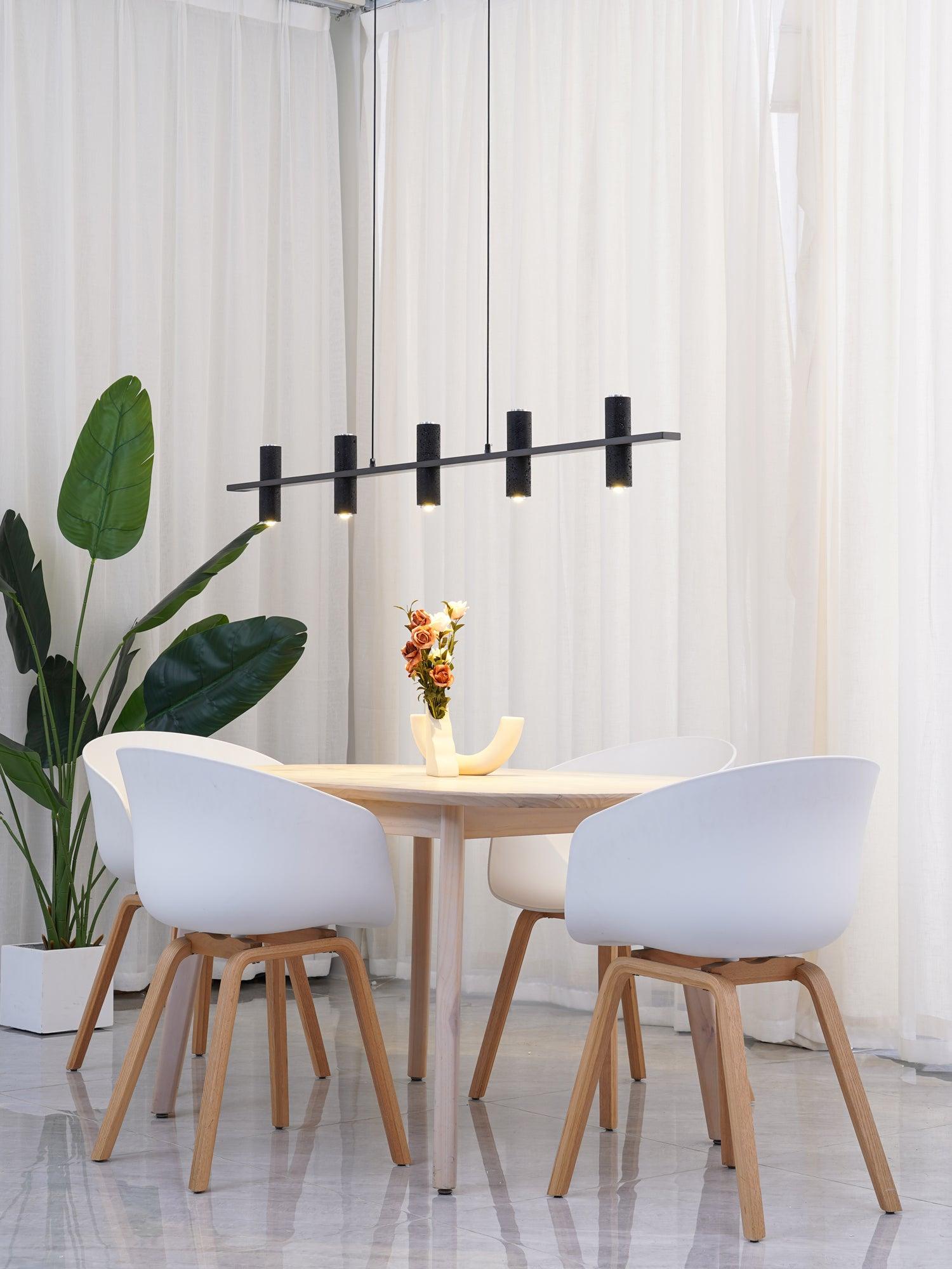 Nernis Pendant Lamp Parallel  Black Travertine  Minimalist Linear