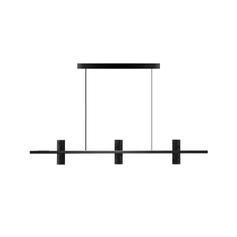 Nernis Pendant Lamp Parallel  Black Travertine  Minimalist Linear