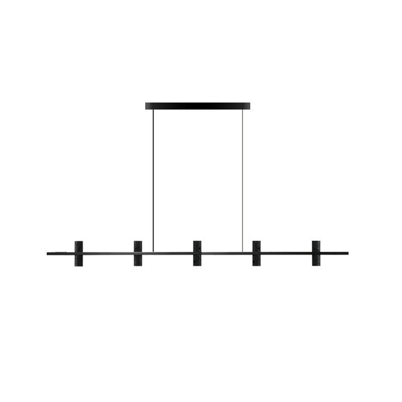Nernis Pendant Lamp Parallel  Black Travertine  Minimalist Linear