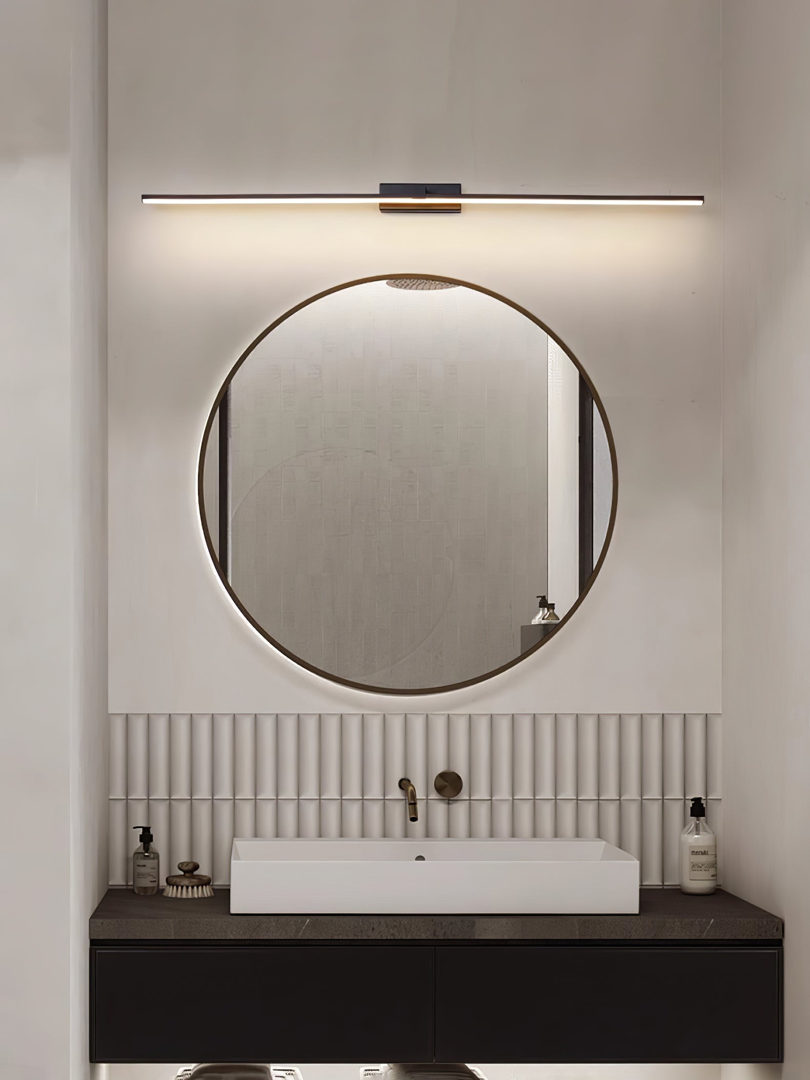 Yume Linear Modern Minimalist Mirror Wall Light