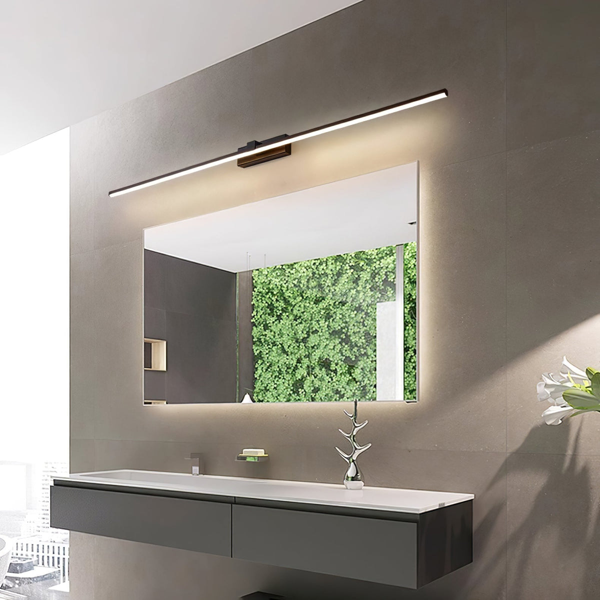 Yume Linear Modern Minimalist Mirror Wall Light