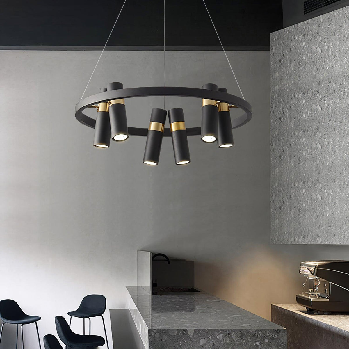 Celenora Industrial Acrylic Chandelier