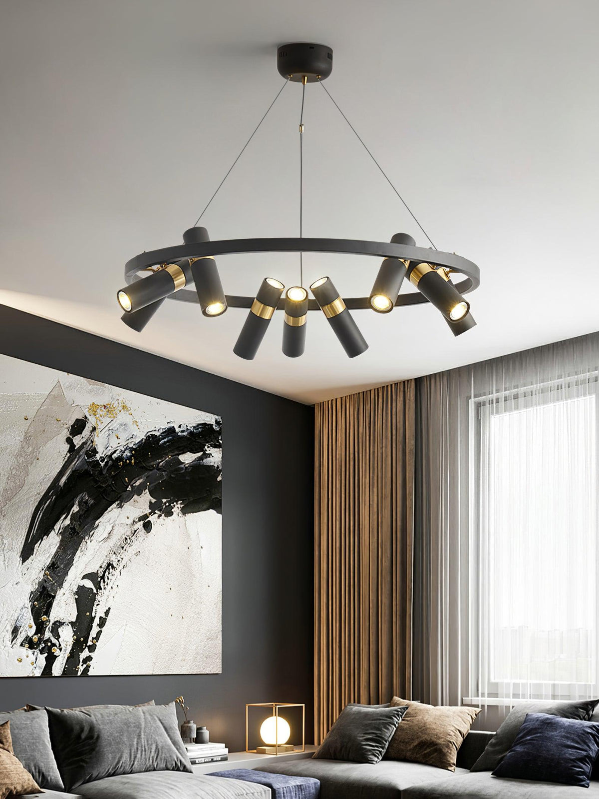 Celenora Industrial Acrylic Chandelier
